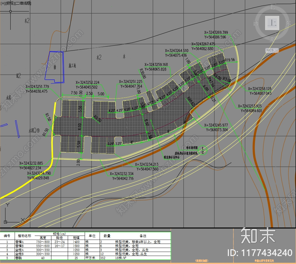 中式新中式乡村景观施工图下载【ID:1177434240】