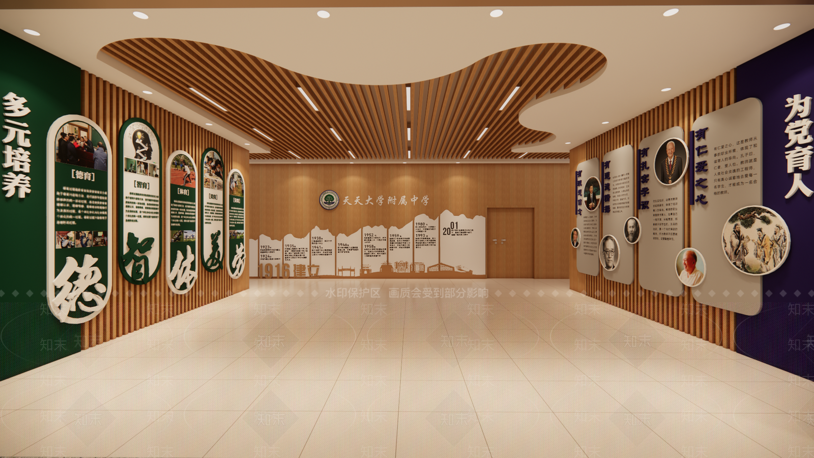 现代其他学校空间SU模型下载【ID:1177442416】