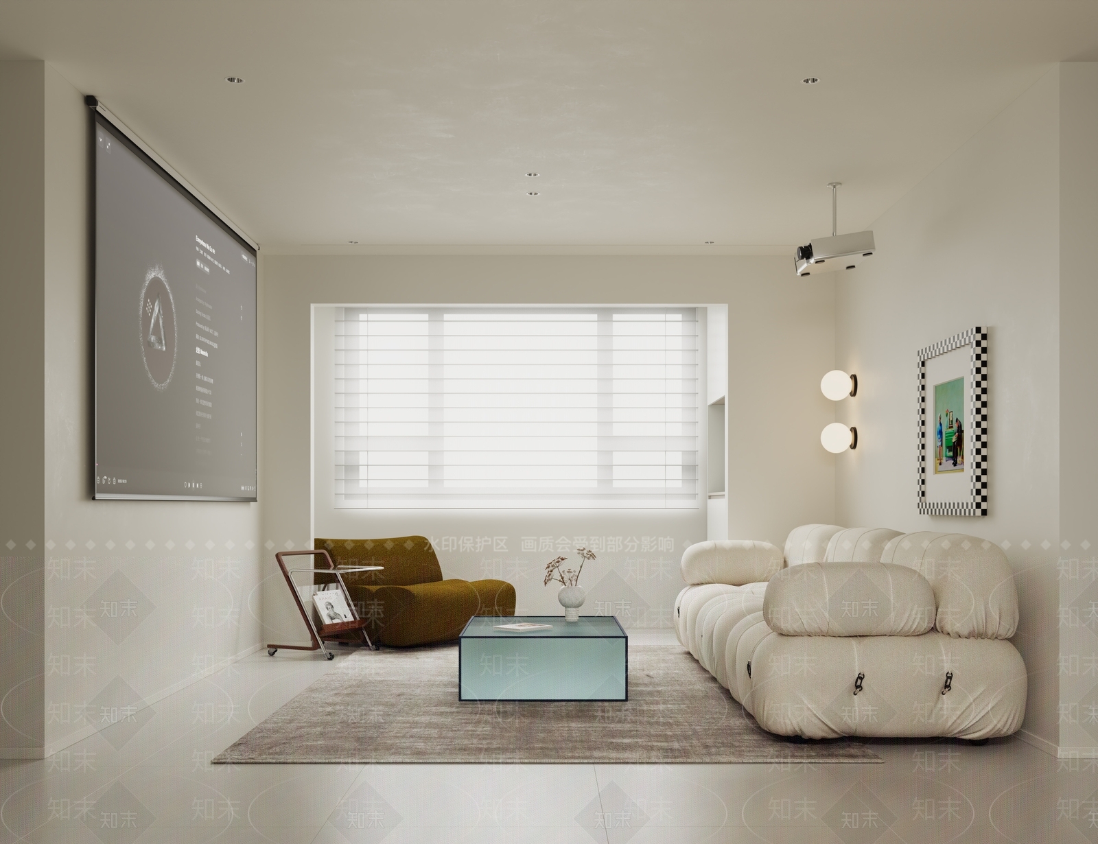 现代影音室3D模型下载【ID:1214837412】
