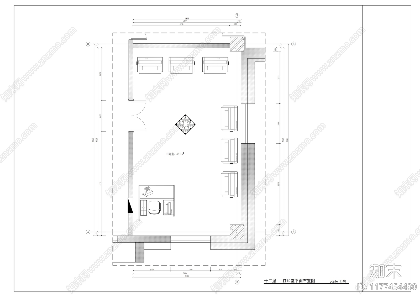 现代其他工装空间cad施工图下载【ID:1177454430】