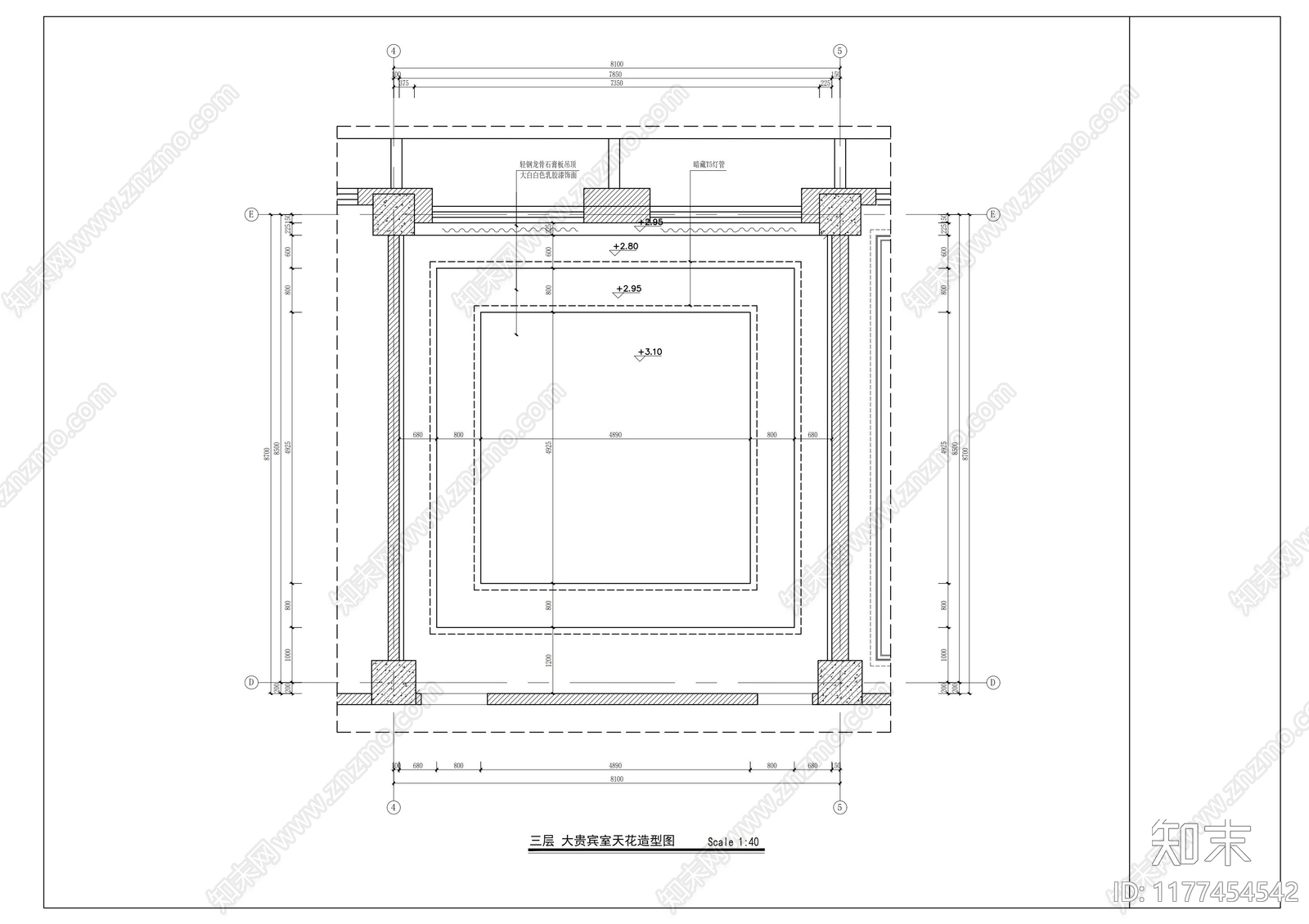 现代休息室cad施工图下载【ID:1177454542】