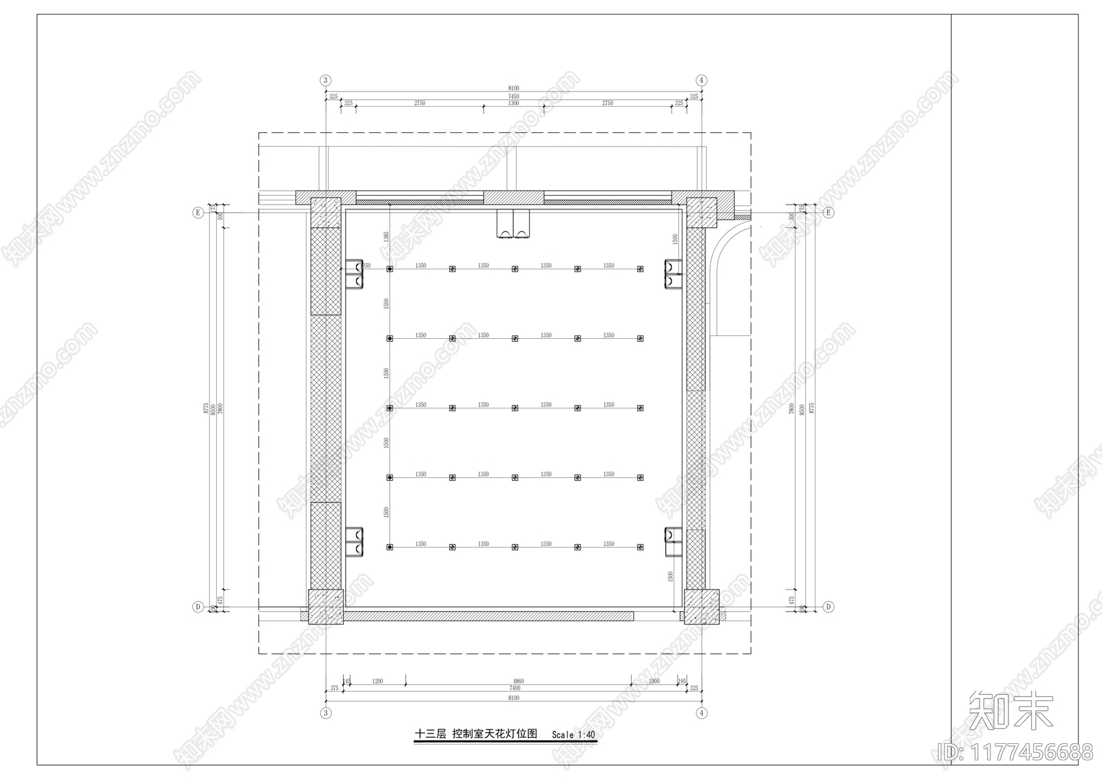 现代独立办公室cad施工图下载【ID:1177456688】