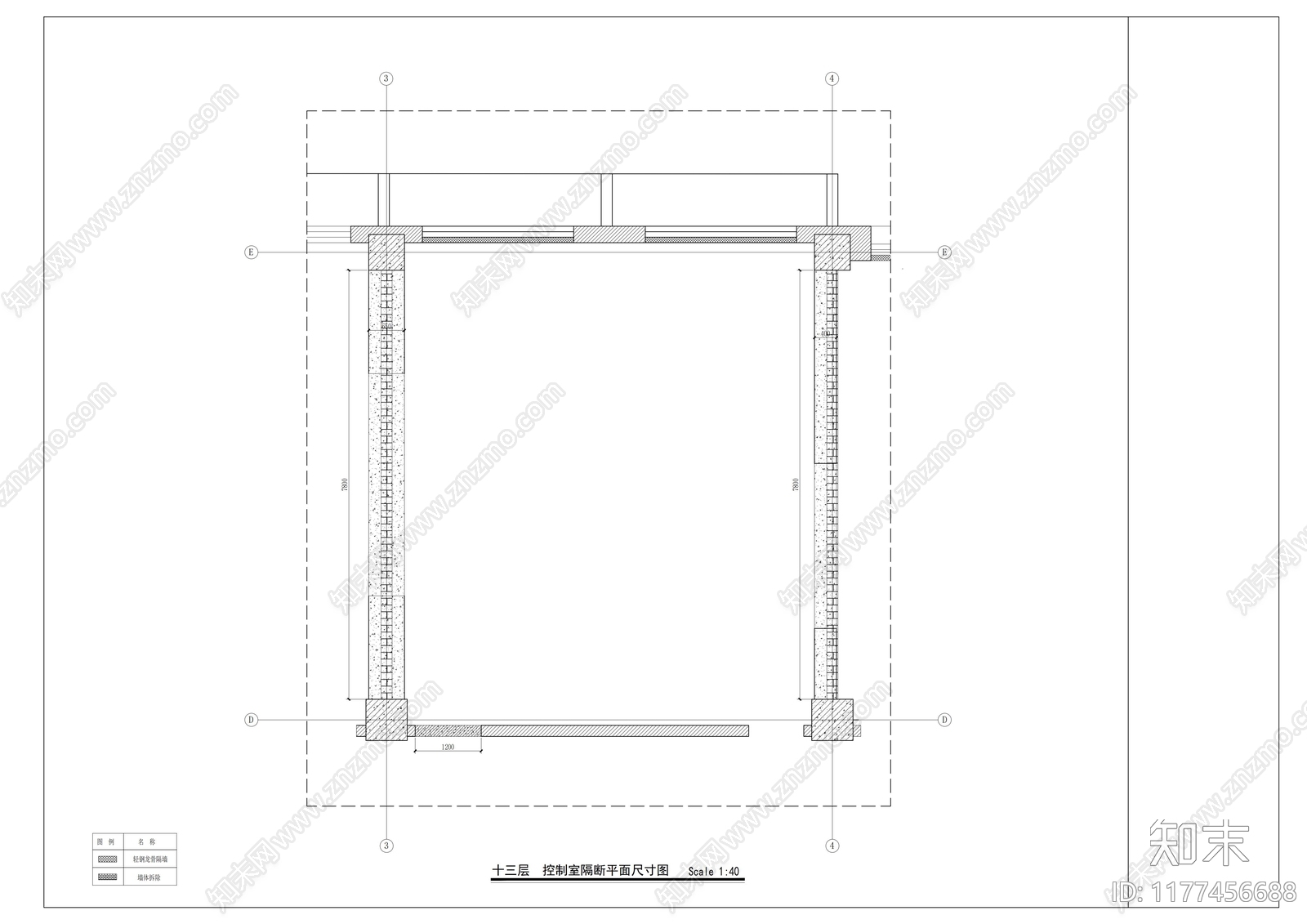 现代独立办公室cad施工图下载【ID:1177456688】
