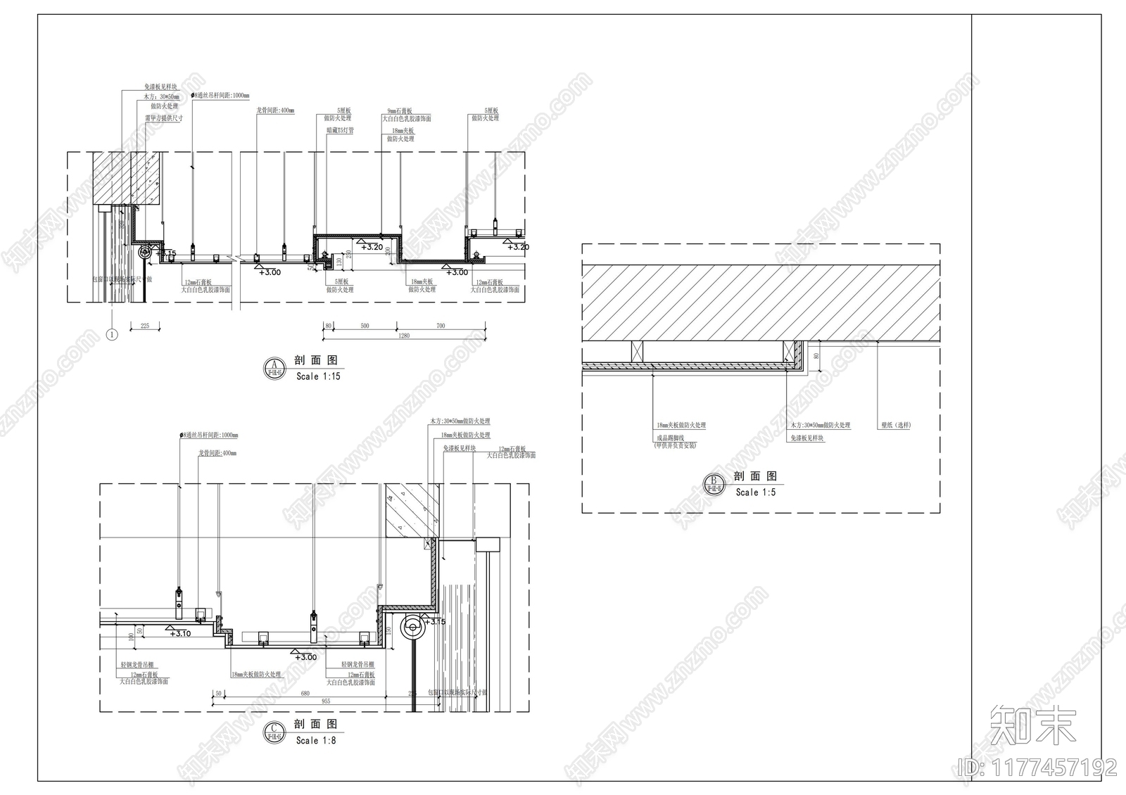 现代会议室cad施工图下载【ID:1177457192】