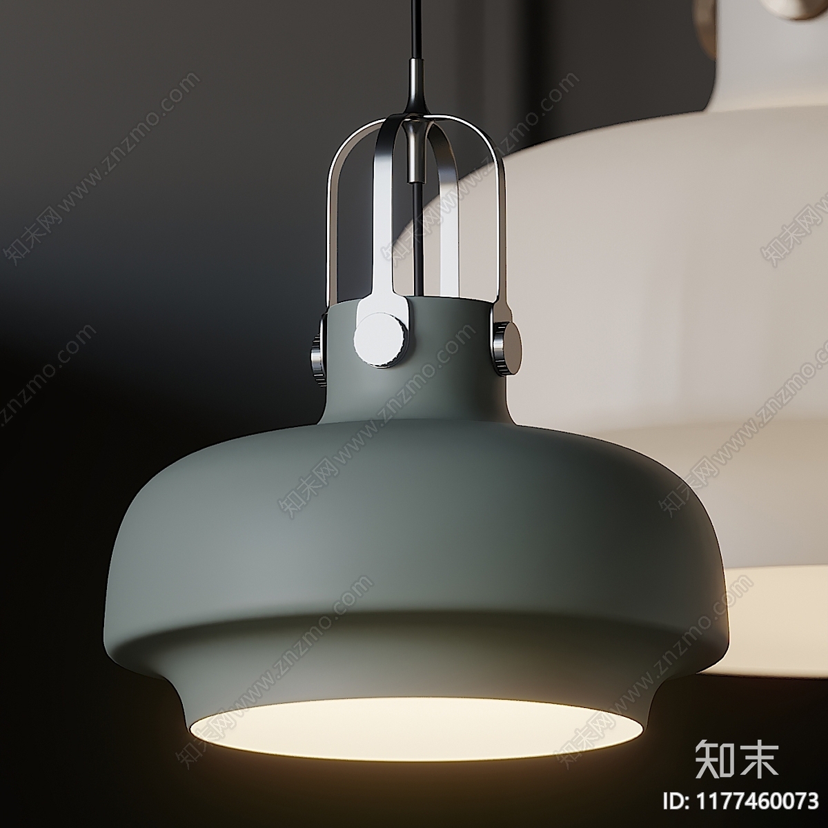 现代奶油吊灯3D模型下载【ID:1177460073】