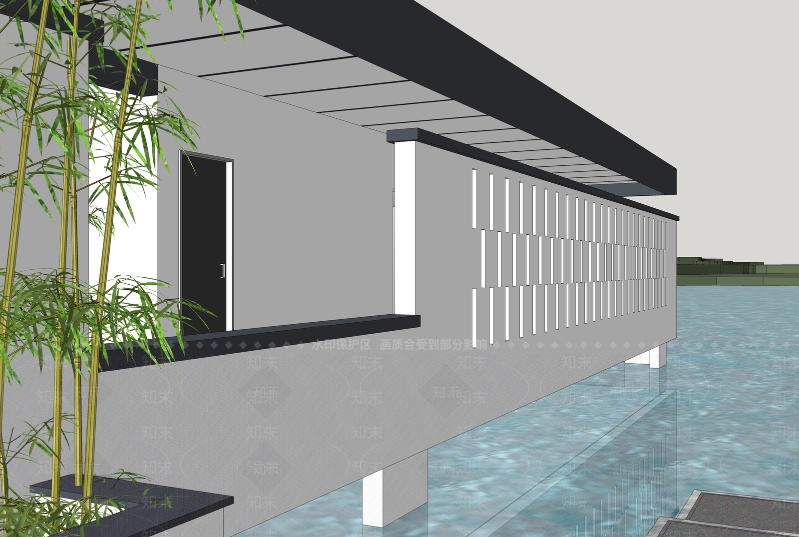 现代极简小公建SU模型下载【ID:1177465797】