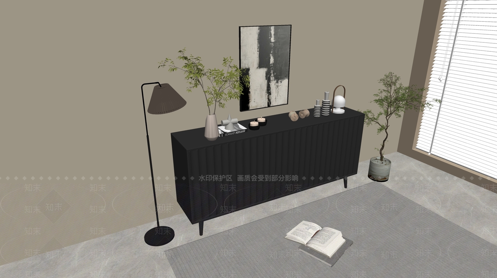 现代简约斗柜SU模型下载【ID:1177467630】