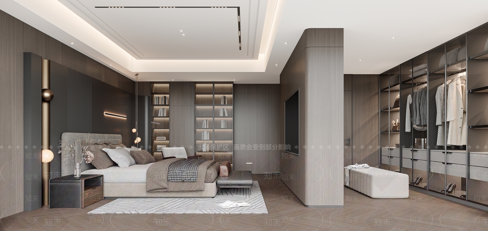 软包靠背双人床家居卧室3D模型下载【ID:1227545346】