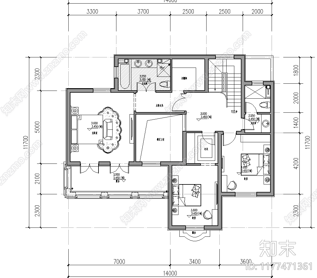 法式别墅建筑施工图下载【ID:1177471361】