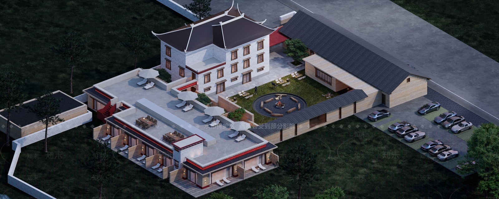 现代简约乡村民房SU模型下载【ID:1177483938】