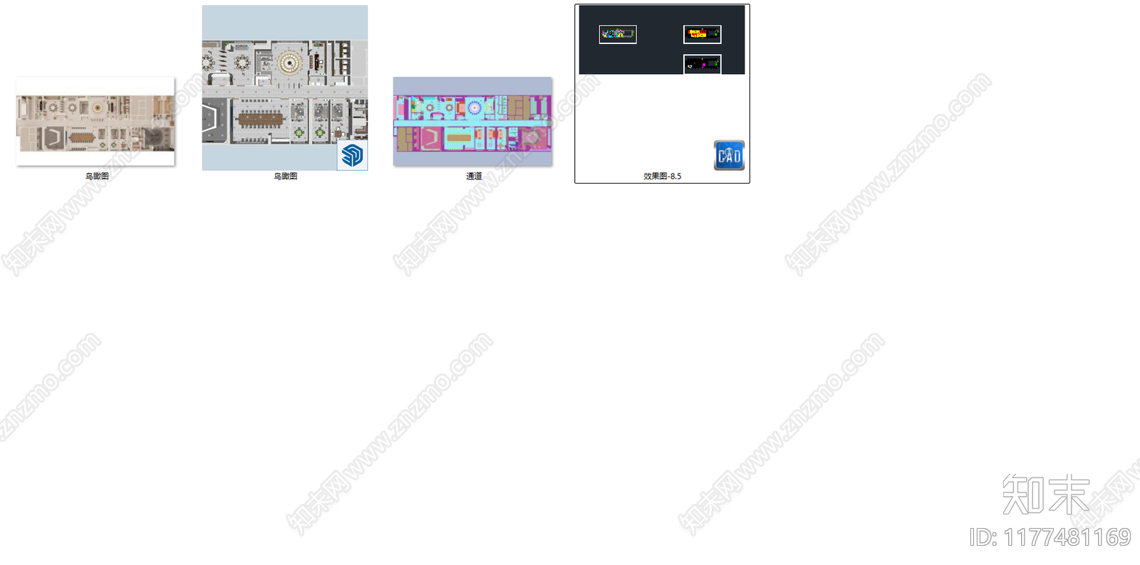 现代简约整体办公空间cad施工图下载【ID:1177481169】