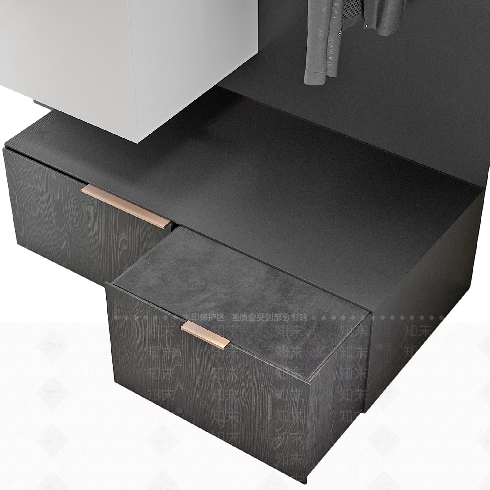 现代奶油鞋柜3D模型下载【ID:1177479585】