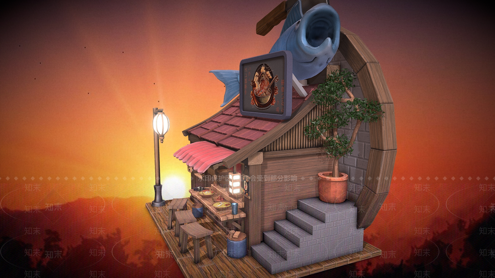 现代艺术风格建筑3D模型下载【ID:1177483538】