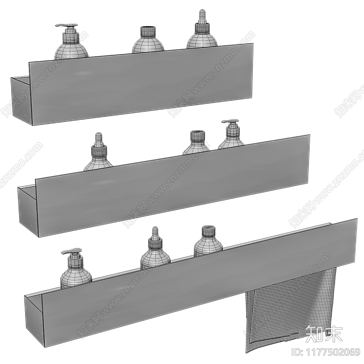 洗浴用品3D模型下载【ID:1177502069】