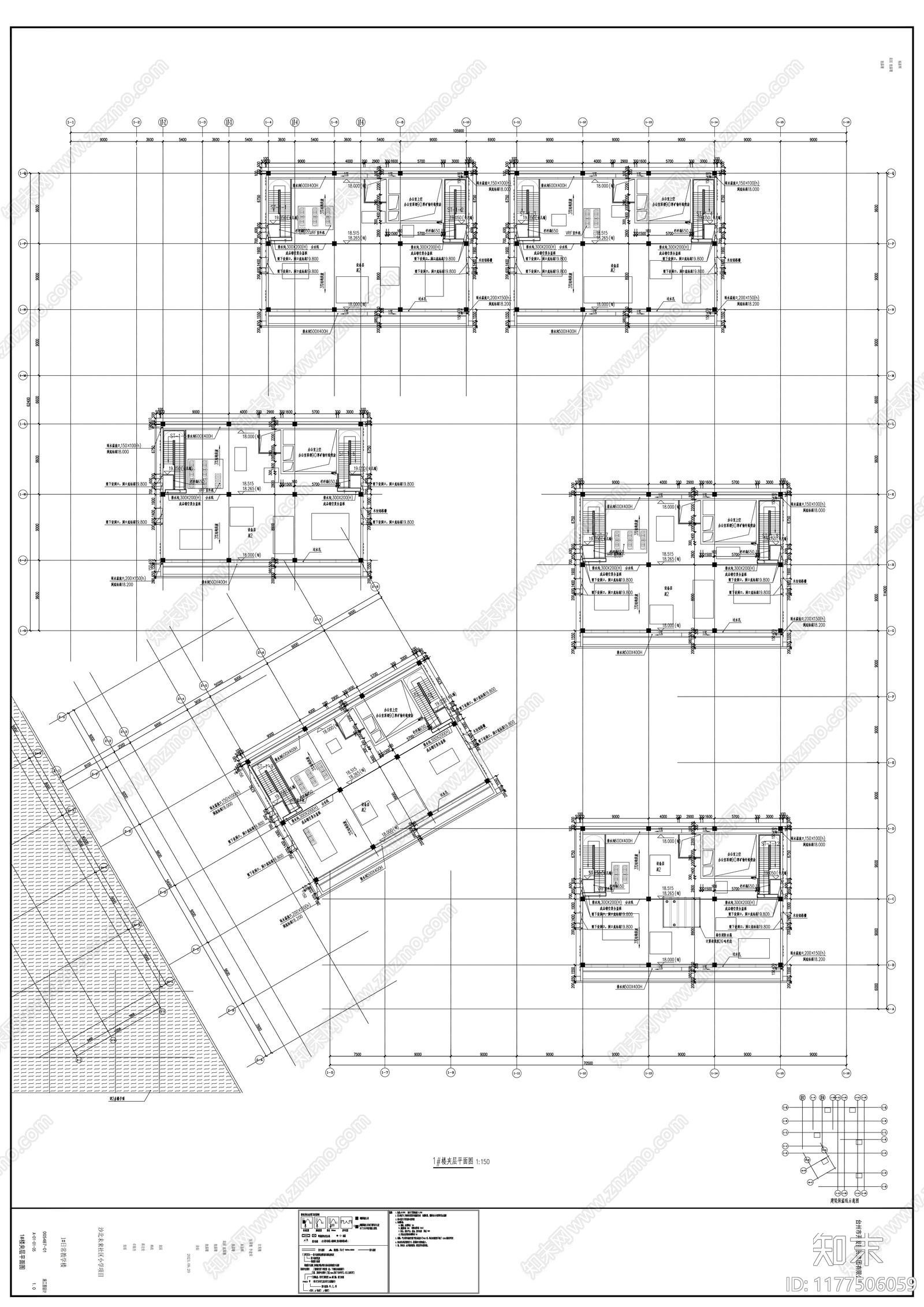 现代学校建筑施工图下载【ID:1177506059】