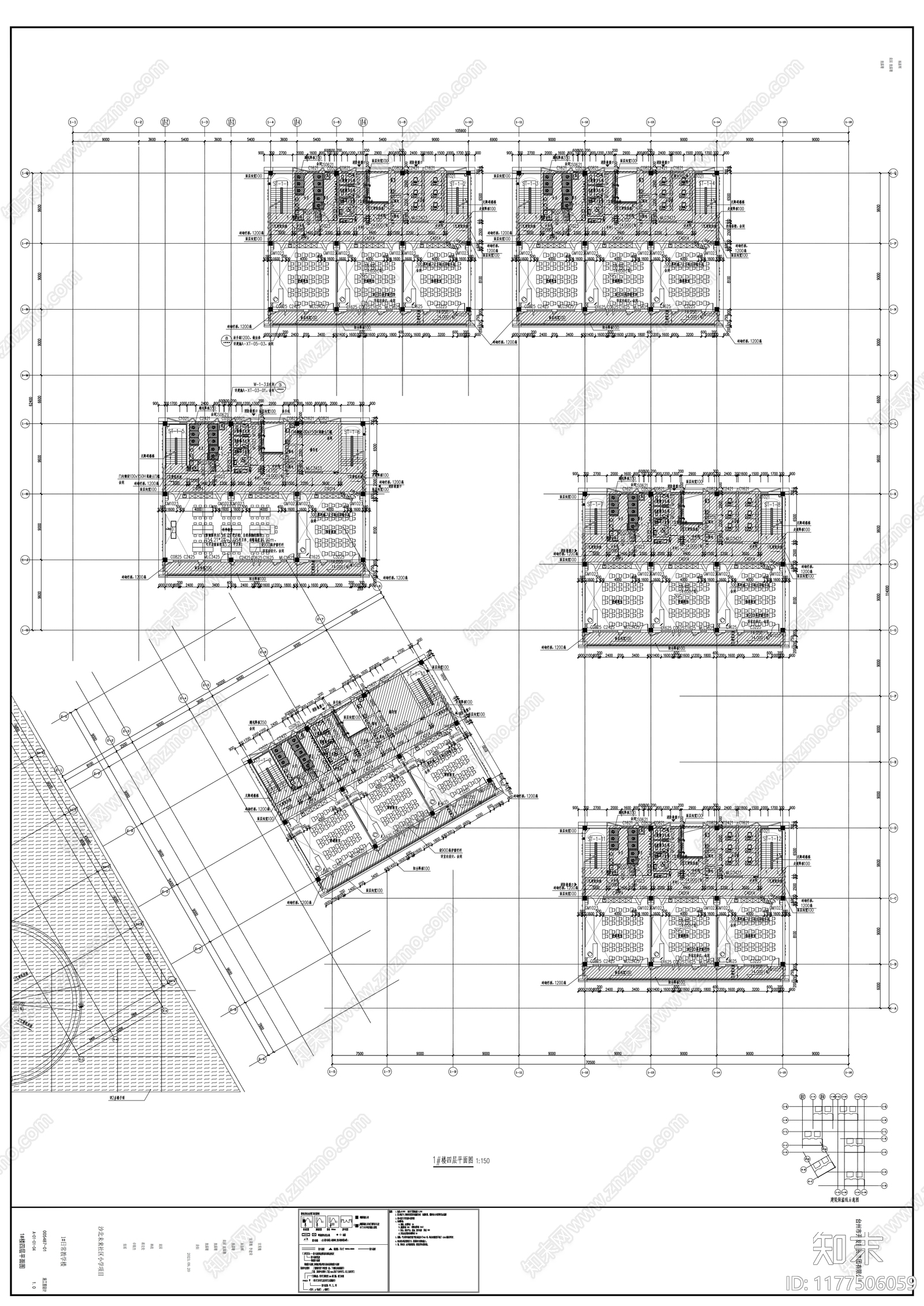 现代学校建筑施工图下载【ID:1177506059】