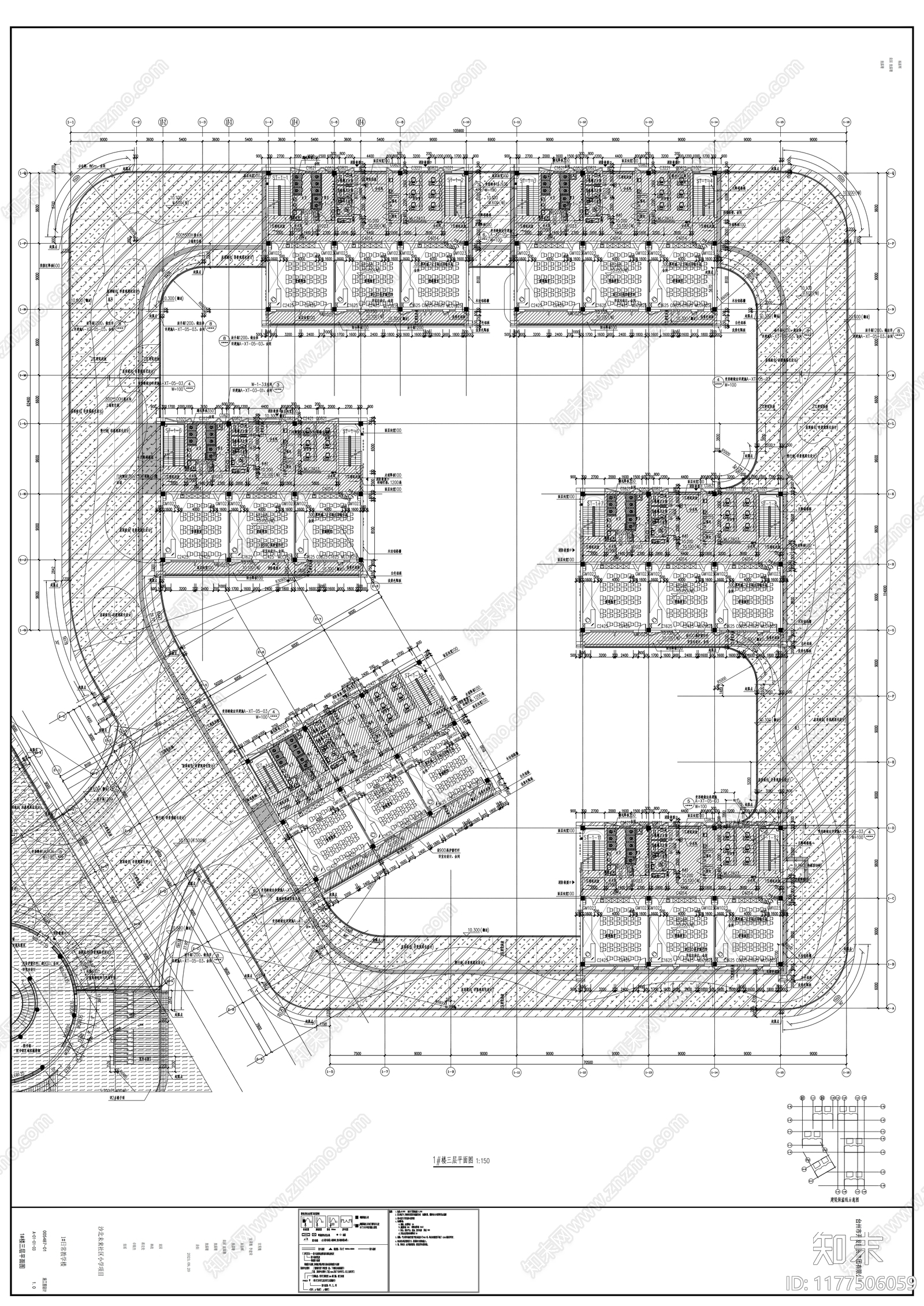 现代学校建筑施工图下载【ID:1177506059】