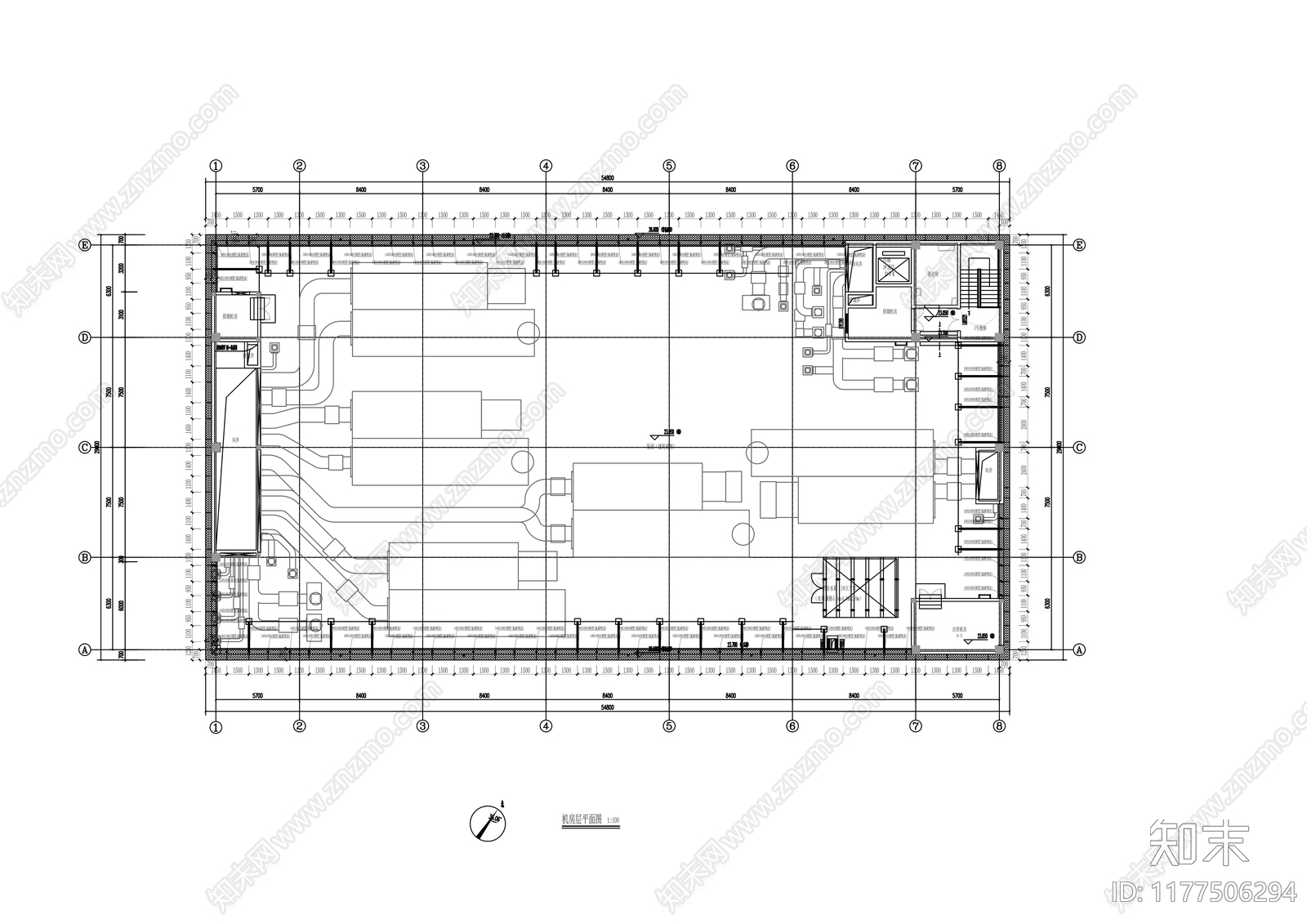 现代办公楼建筑cad施工图下载【ID:1177506294】