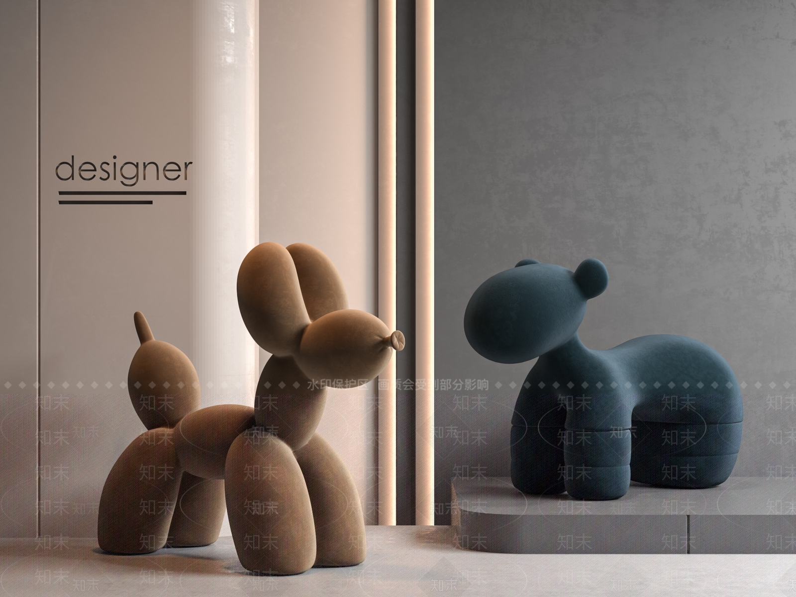 现代儿童椅3D模型下载【ID:1177506424】