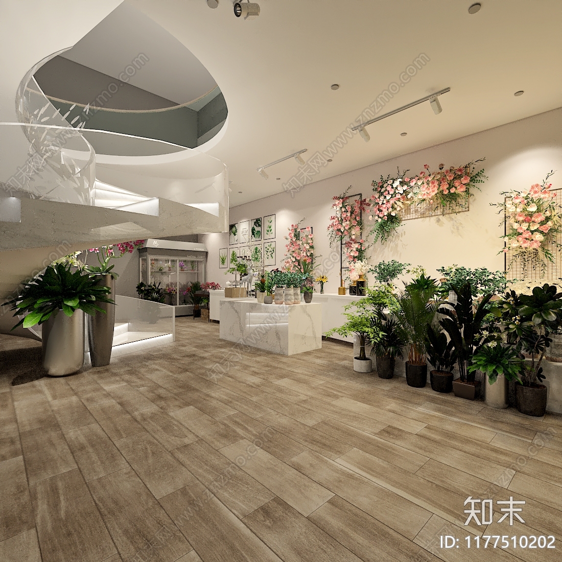 现代花店3D模型下载【ID:1177510202】