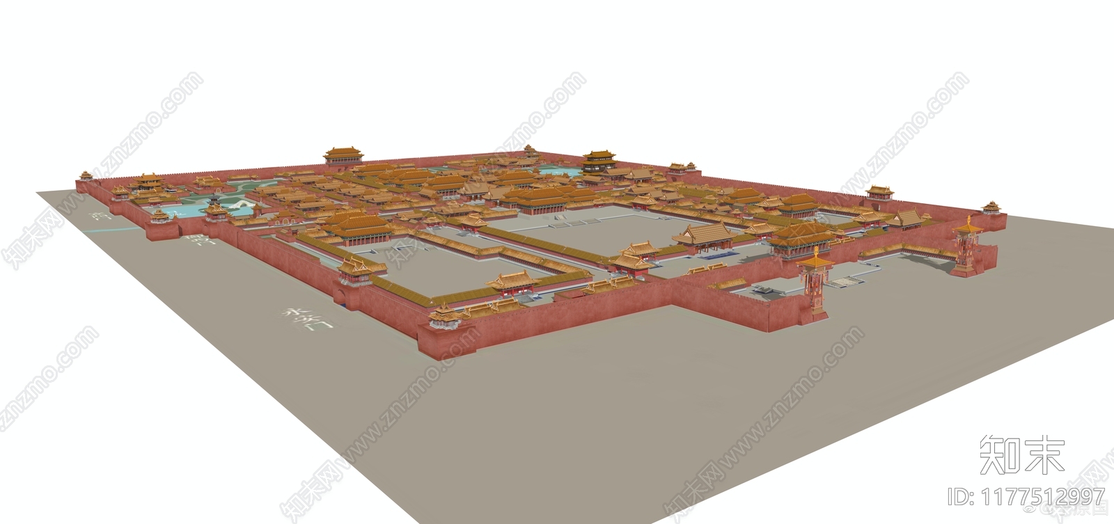 中式复古古建筑SU模型下载【ID:1177512997】