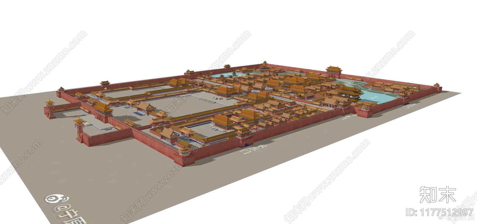 中式复古古建筑SU模型下载【ID:1177512997】