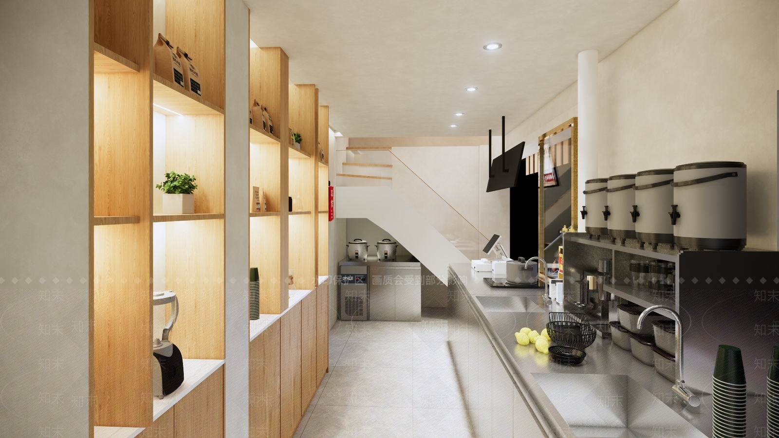 现代奶茶店SU模型下载【ID:1177513036】