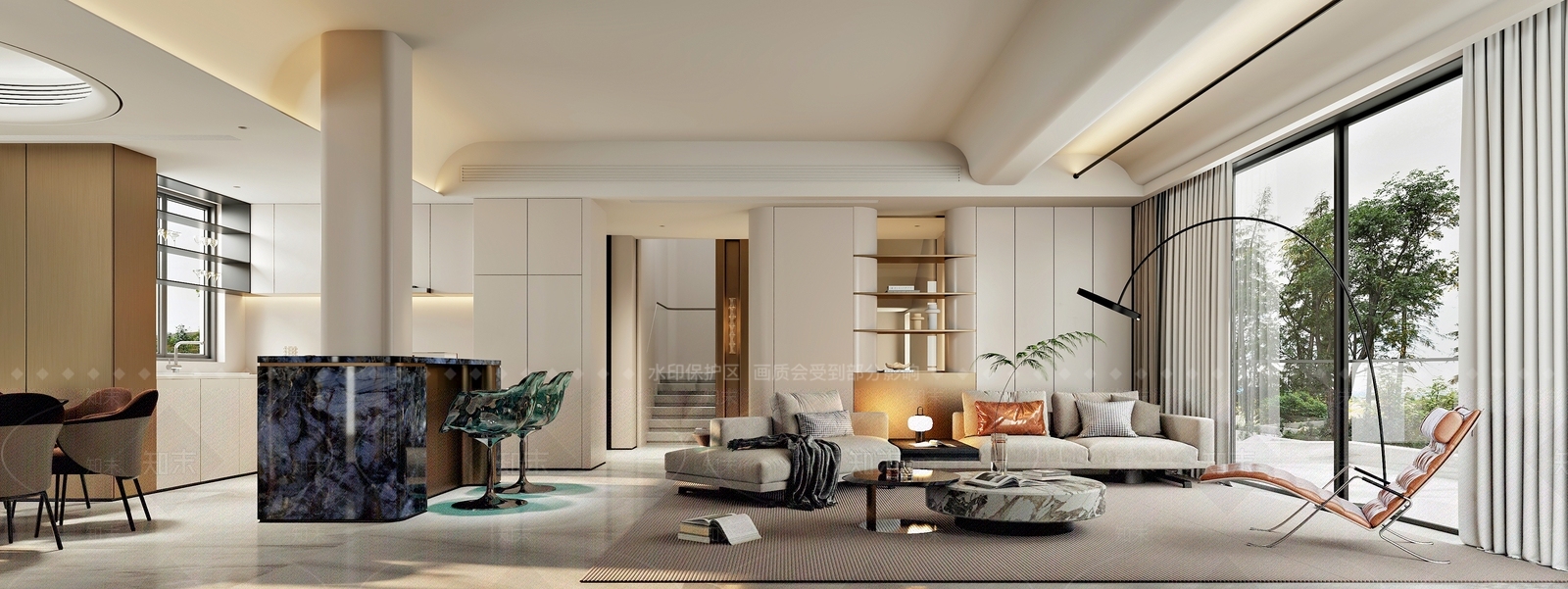 大理石岛台吧台3D模型下载【ID:1227253518】
