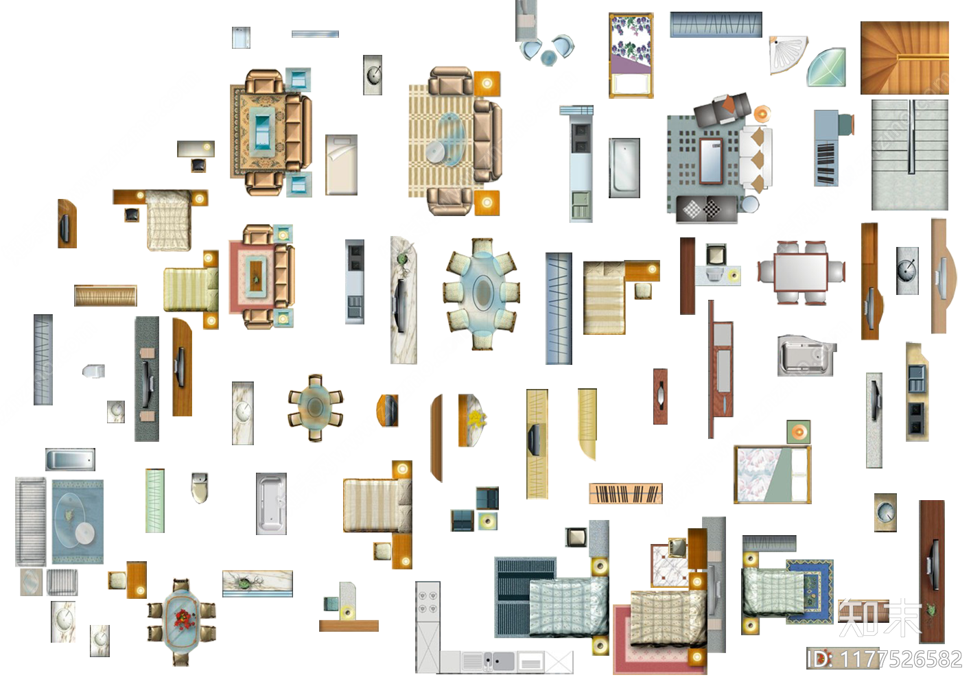 现代极简综合家具下载【ID:1177526582】