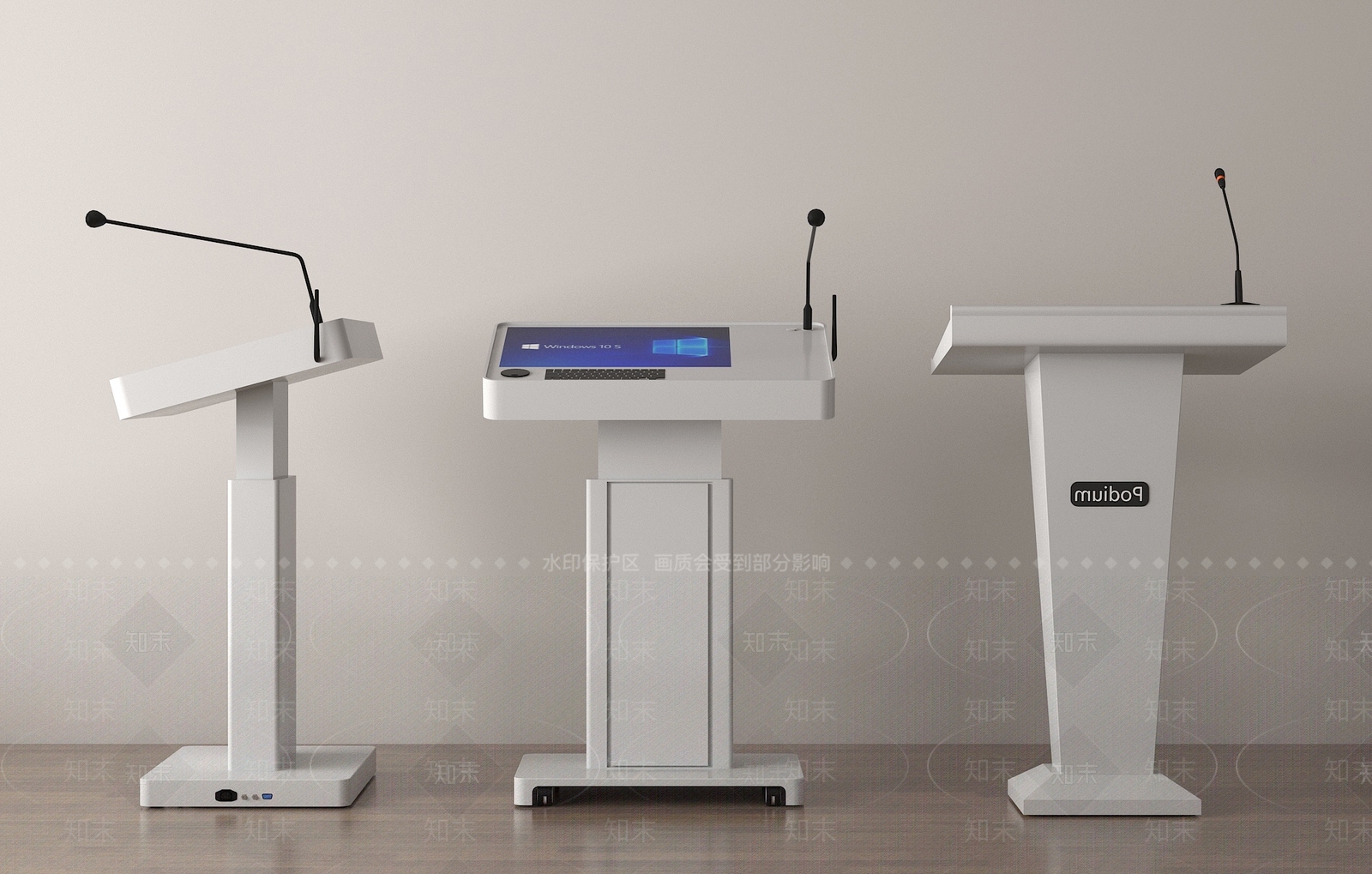 现代讲台3D模型下载【ID:1177534800】