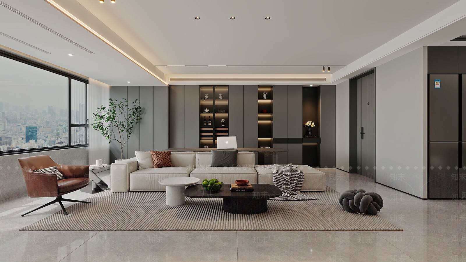 现代家居客厅3D模型下载【ID:1177543559】