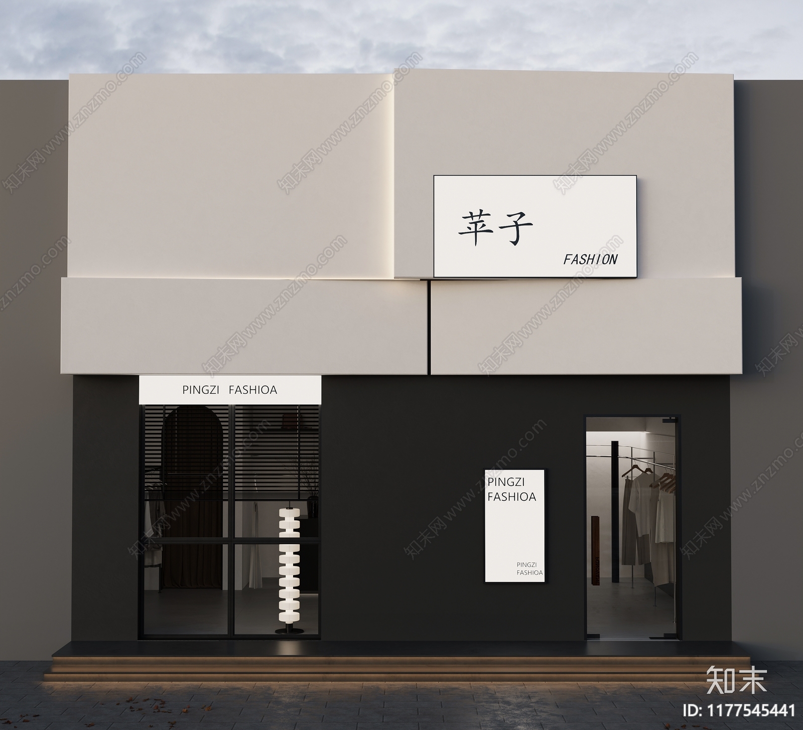 极简服装店3D模型下载【ID:1177545441】