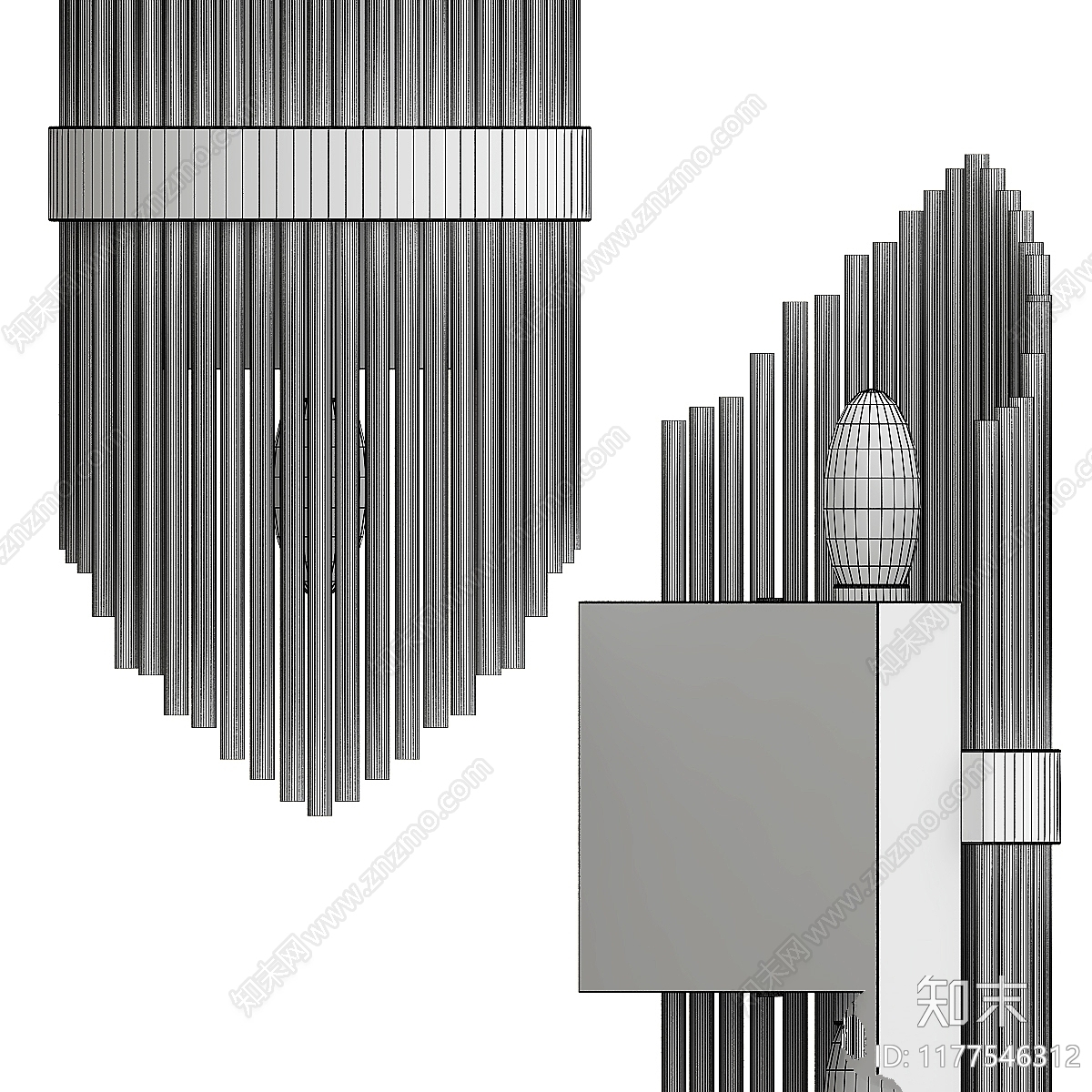 壁灯3D模型下载【ID:1177546312】