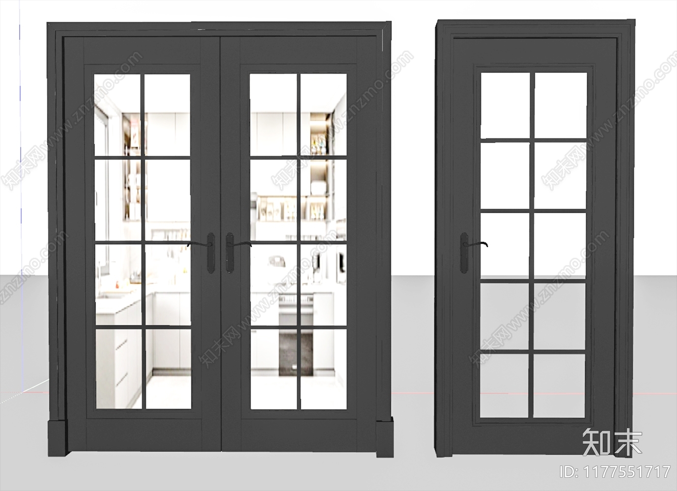 现代双开门SU模型下载【ID:1177551717】