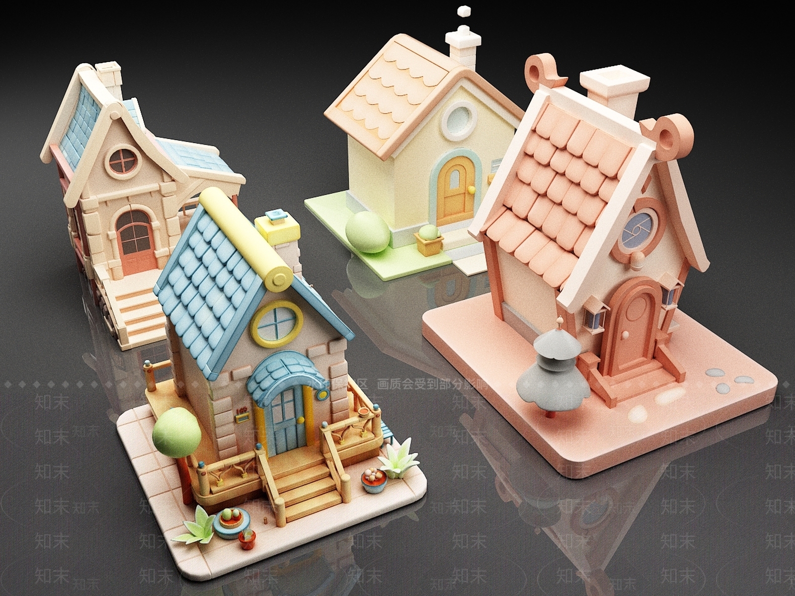 欧式艺术风格建筑3D模型下载【ID:1177560413】