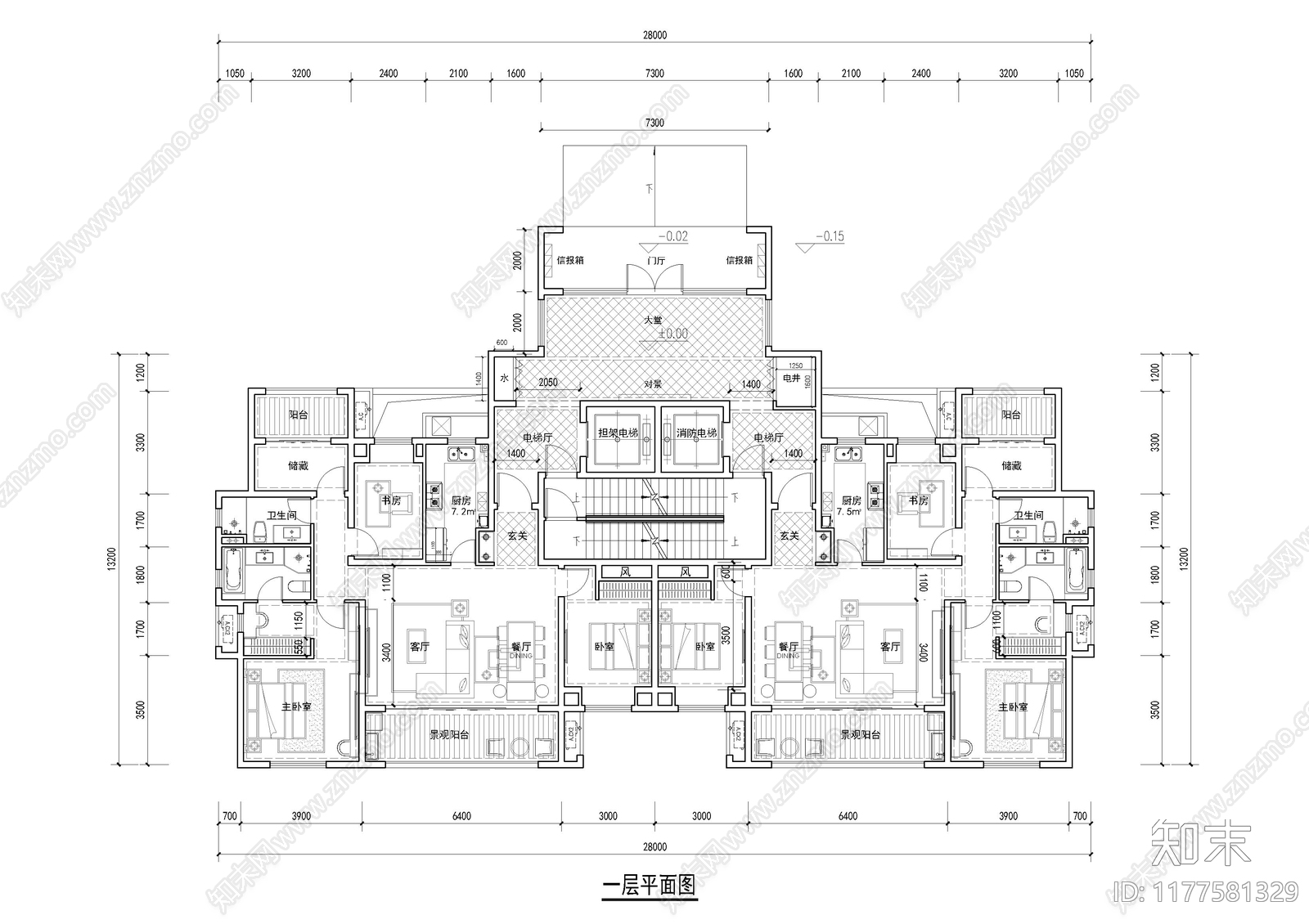 建筑平面图施工图下载【ID:1177581329】