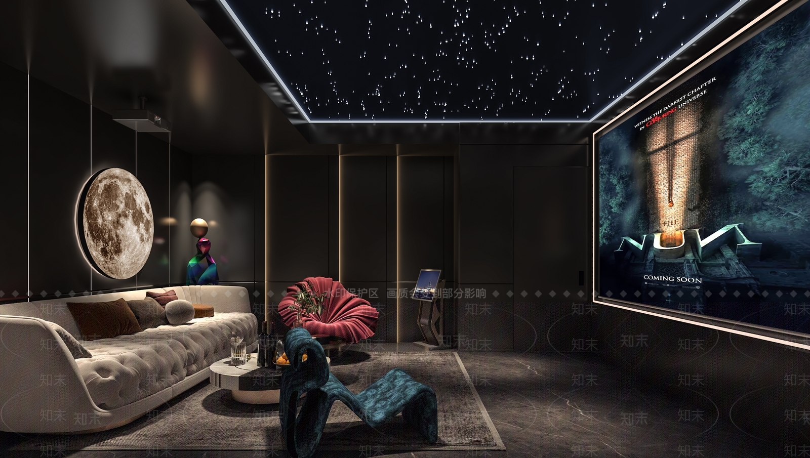 现代影音室3D模型下载【ID:1177582948】