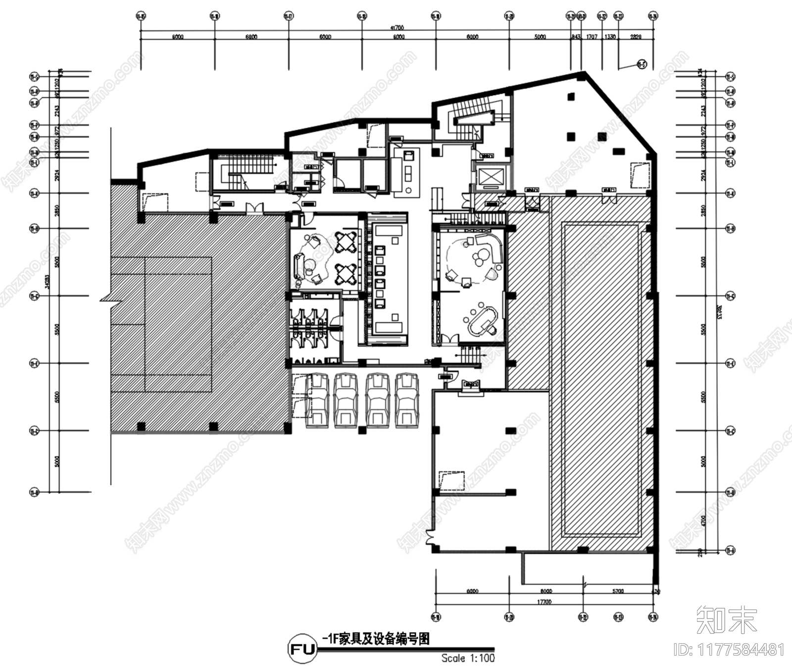 现代会所施工图下载【ID:1177584481】