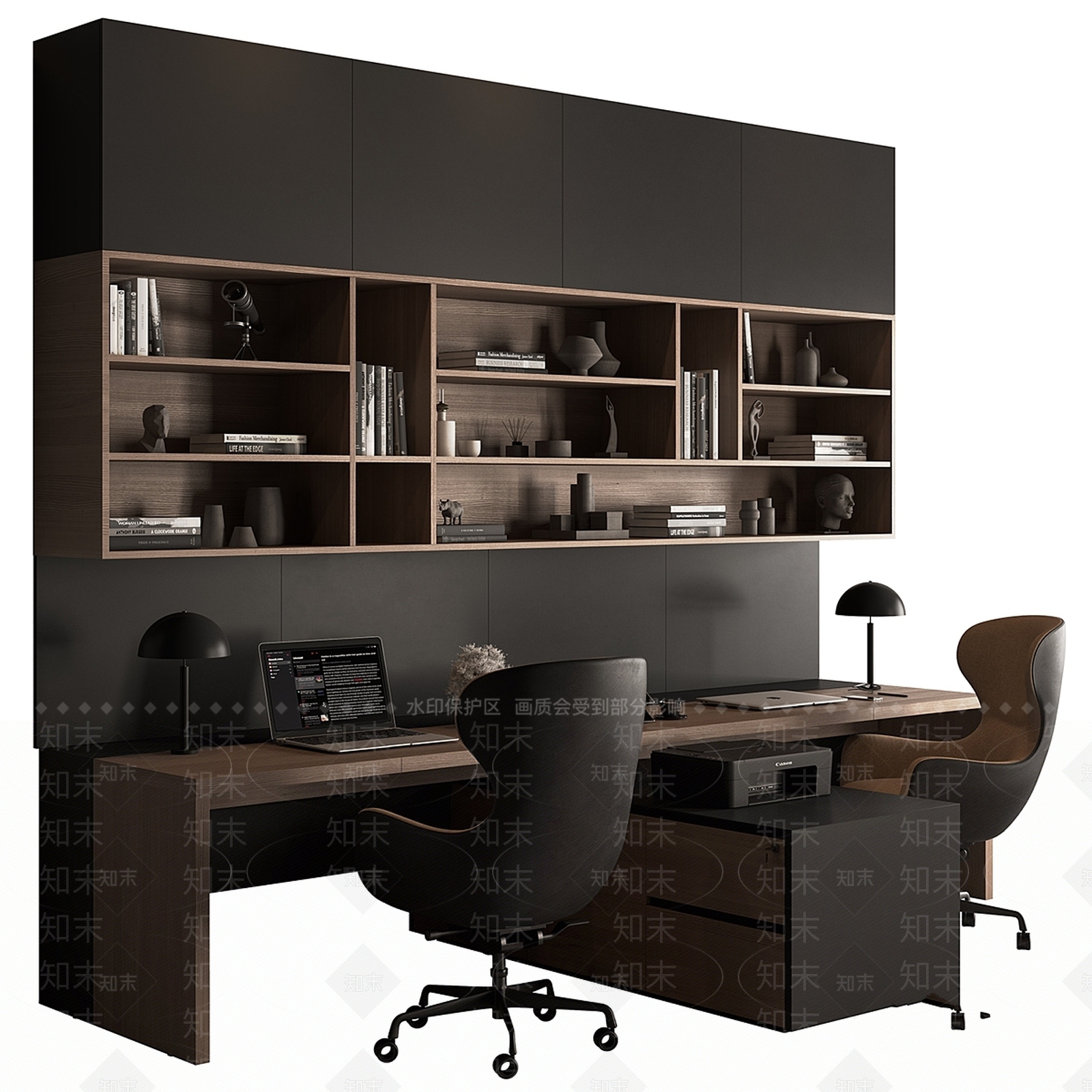 办公桌椅3D模型下载【ID:1177584784】