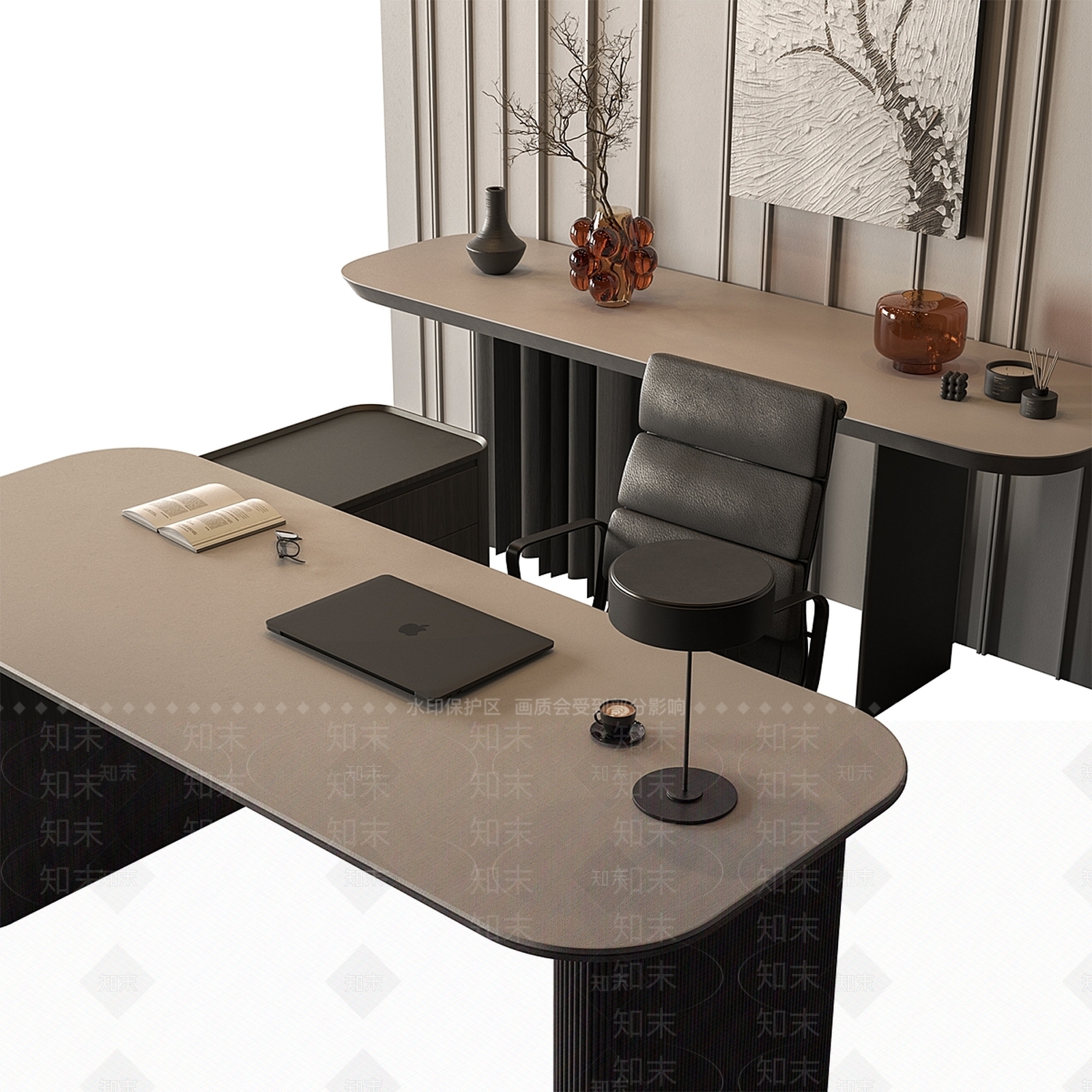 现代办公桌3D模型下载【ID:1177587415】