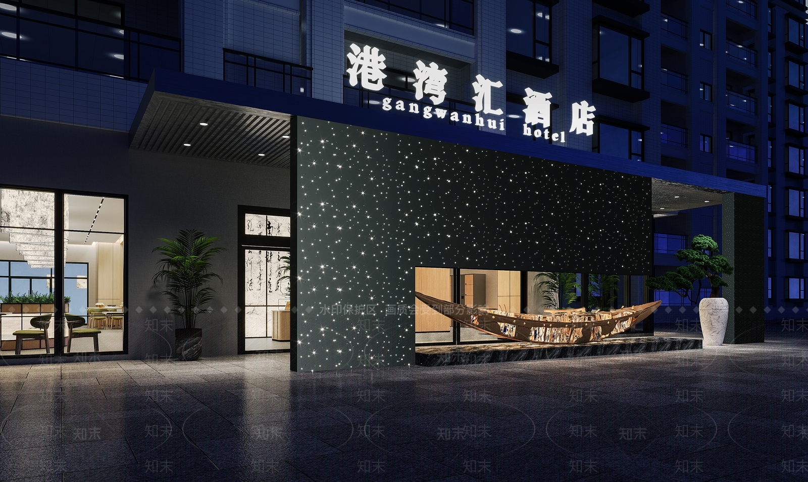 现代酒店3D模型下载【ID:1177605885】