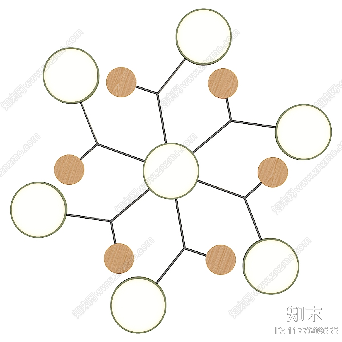 吸顶灯3D模型下载【ID:1177609655】