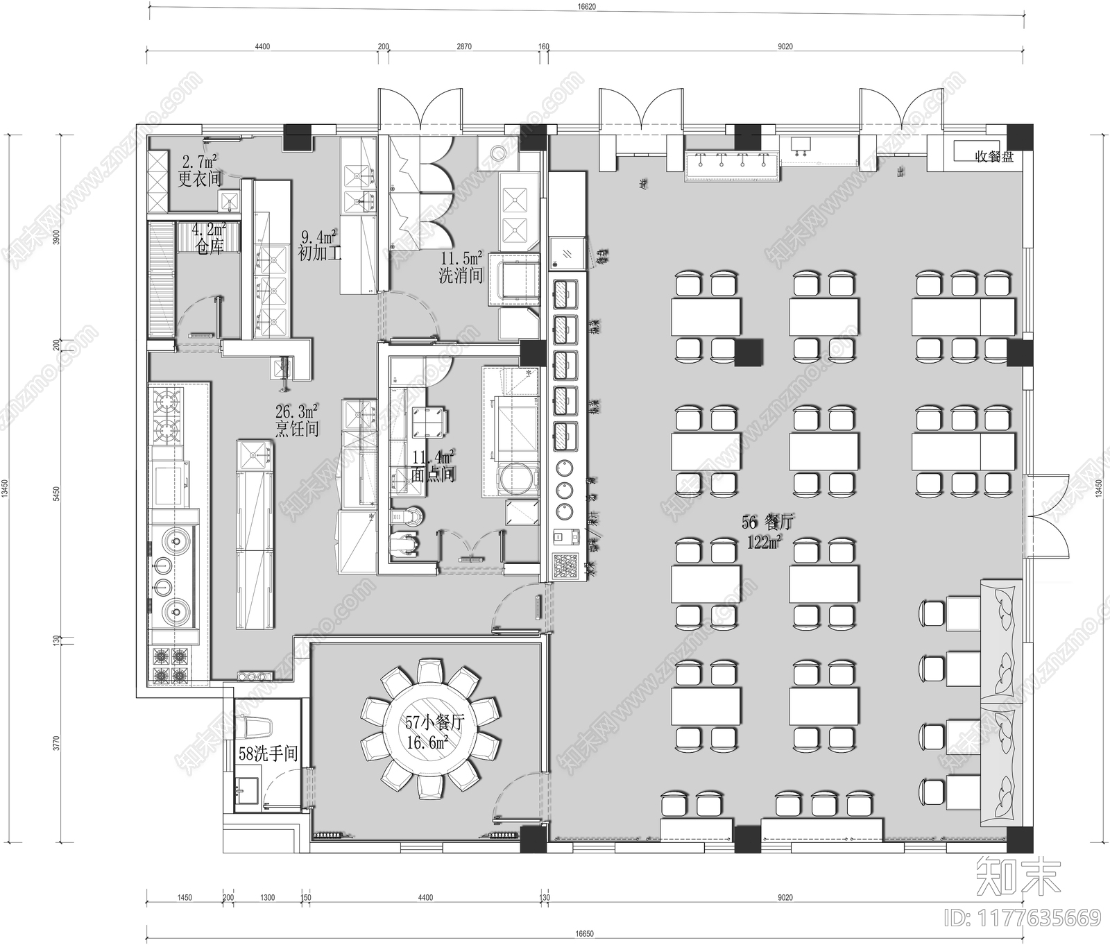 现代其他餐饮空间cad施工图下载【ID:1177635669】