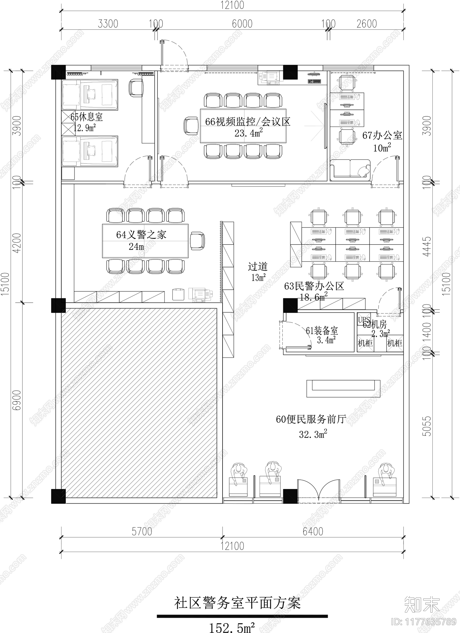现代其他工装空间cad施工图下载【ID:1177635789】