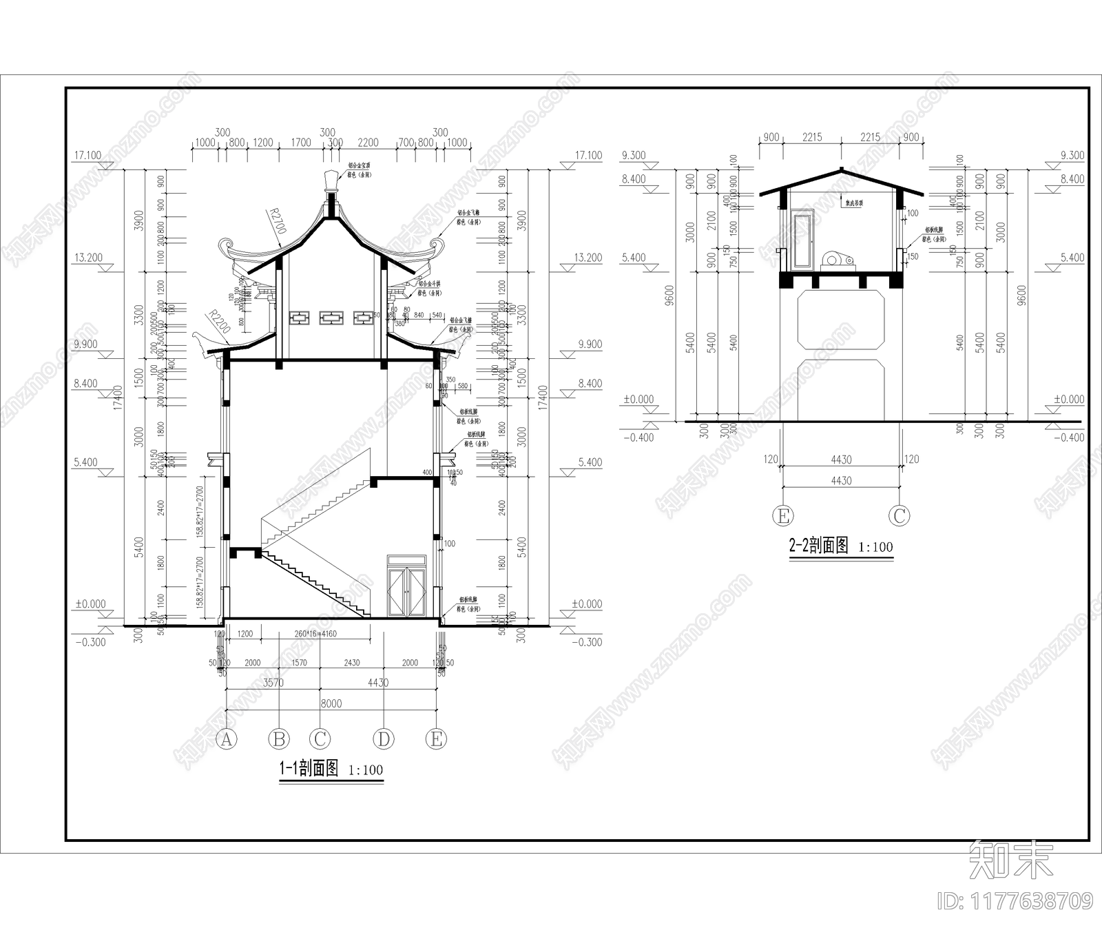 中式古建施工图下载【ID:1177638709】