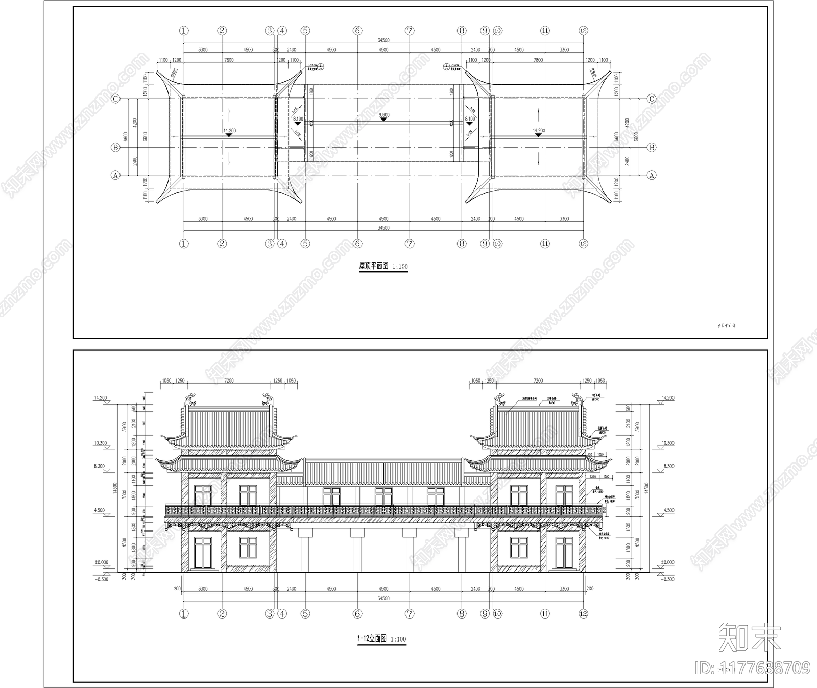 中式古建施工图下载【ID:1177638709】