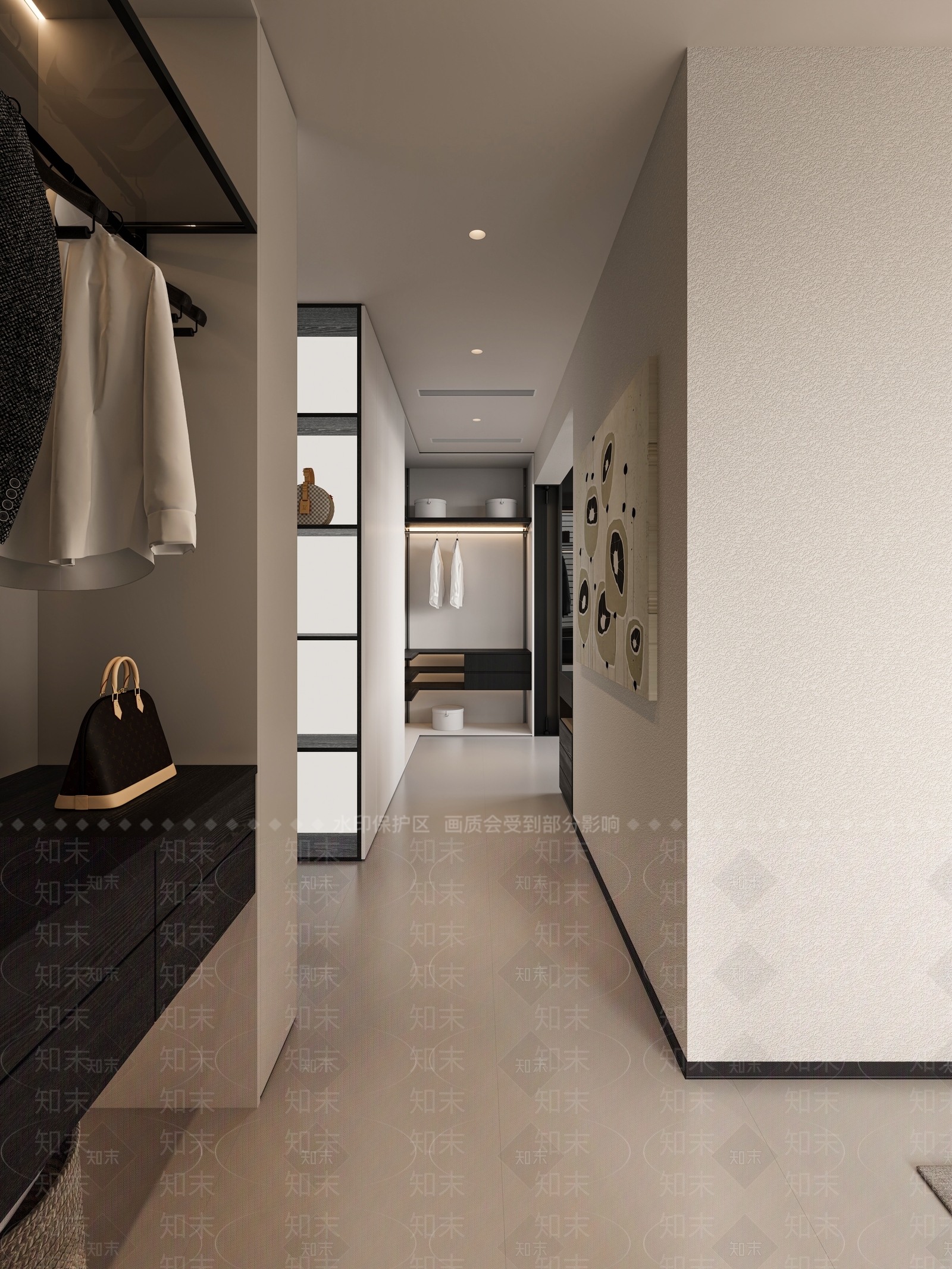 现代衣帽间3D模型下载【ID:1214839433】