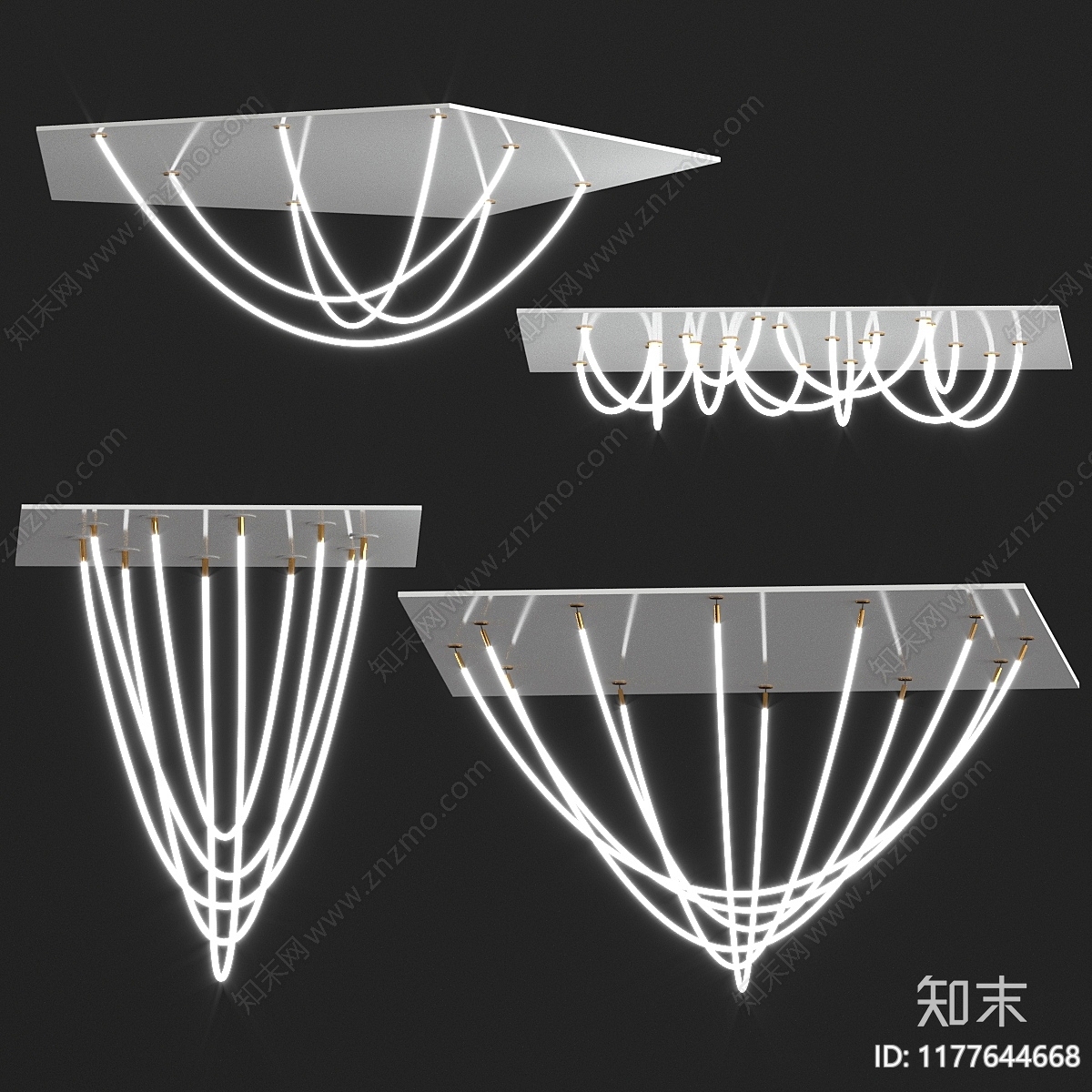 吸顶灯3D模型下载【ID:1177644668】