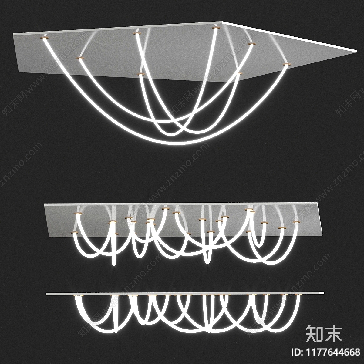 吸顶灯3D模型下载【ID:1177644668】