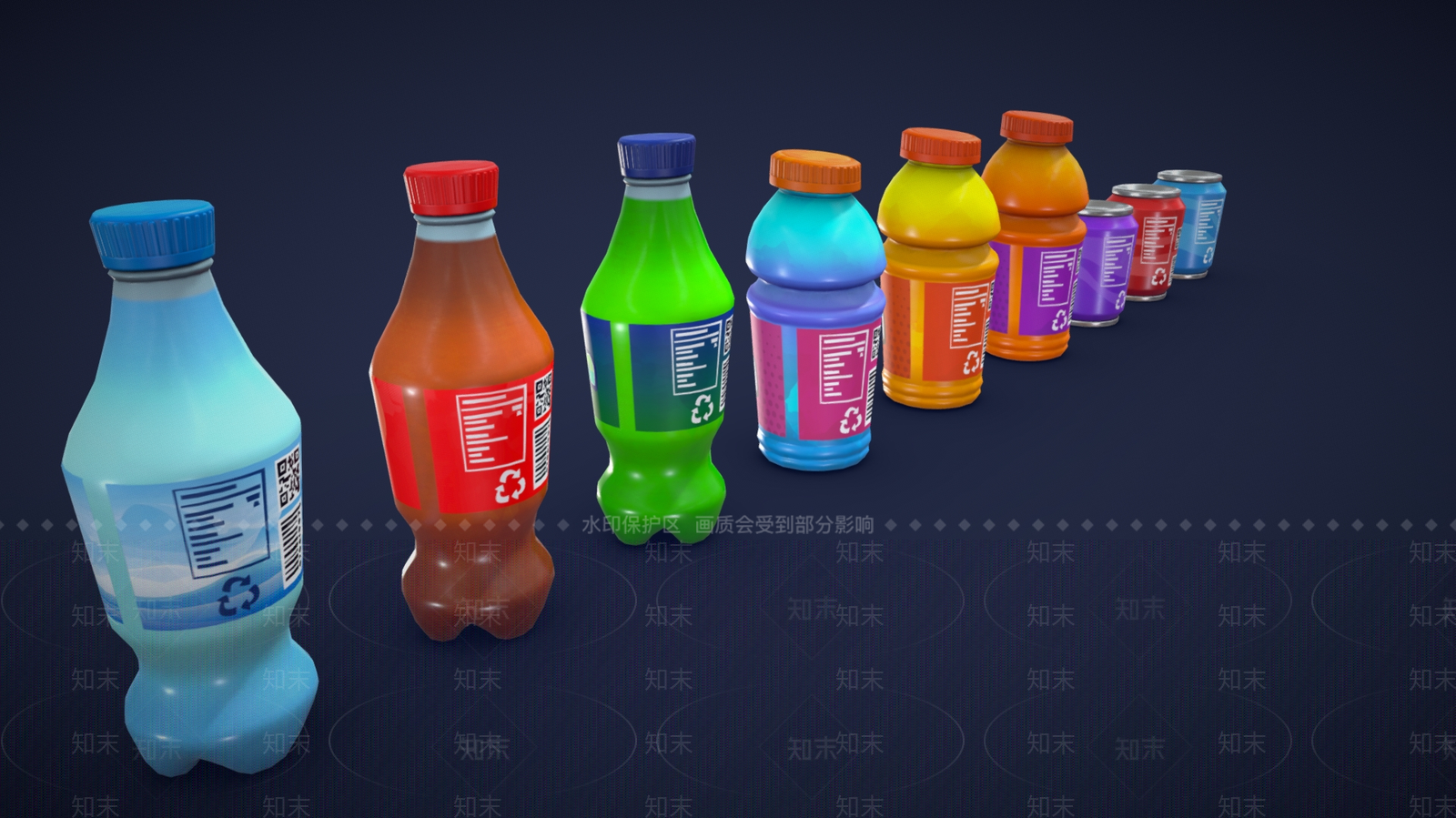 酒水食物3D模型下载【ID:1177647400】